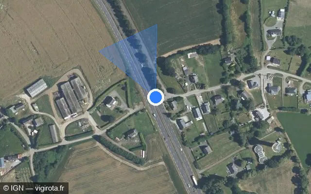Vue satellite de l'emplacement du radar discriminant à Saint-Laurent sur D 767
