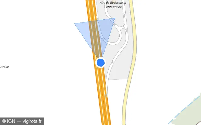 Vue plan de l'emplacement du radar discriminant à Chavigny-Bailleul sur N 154