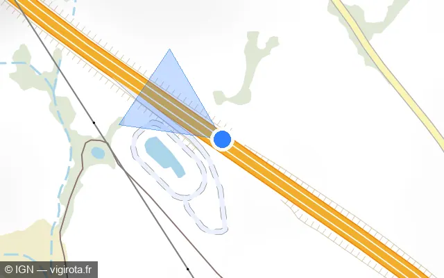 Vue plan de l'emplacement du radar discriminant à La Tessoualle sur N 249 / E 62