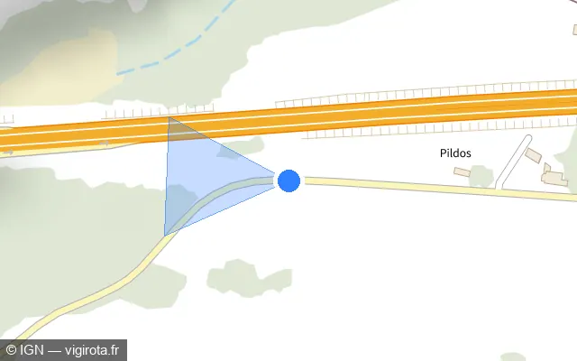 Vue plan de l'emplacement du radar discriminant à Jugon-les-Lacs sur D 44