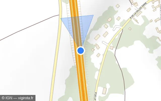 Vue plan de l'emplacement du radar discriminant à Heudreville-sur-Eure sur N154
