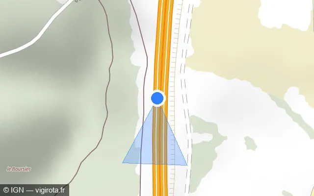 Vue plan de l'emplacement du radar discriminant à Nadillac sur A 20 / E 09 / L'Occitane
