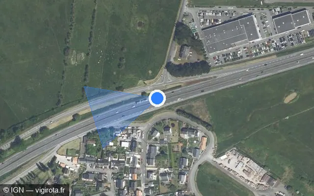 Vue satellite de l'emplacement du radar discriminant à Trignac sur N 171