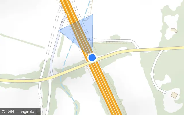 Vue plan de l'emplacement du radar discriminant à Treillières sur N 137 / E 03