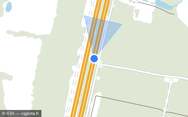 Vue plan de l'emplacement du radar discriminant à Héric sur N 137 / E 03