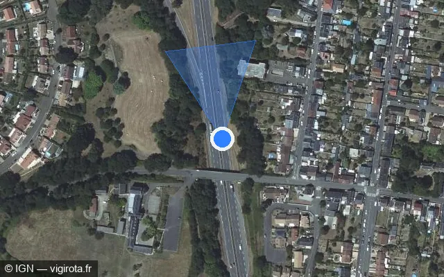 Vue satellite de l'emplacement du radar discriminant à Rouillon sur D 338 / Boulevard du Général Patton