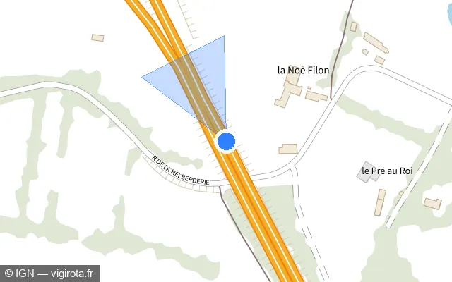 Vue plan de l'emplacement du radar discriminant à Sautron sur N 444