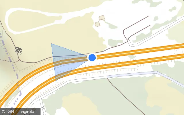 Vue plan de l'emplacement du radar discriminant à Vitrolles sur D 9