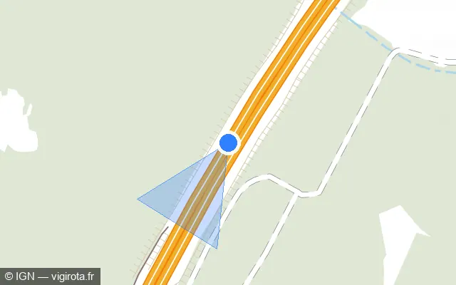 Vue plan de l'emplacement du radar discriminant à Saint-Maur sur A 20 / E 09 / L'Occitane