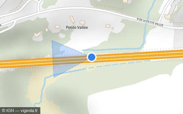 Vue plan de l'emplacement du radar discriminant à Pleyben sur N 164