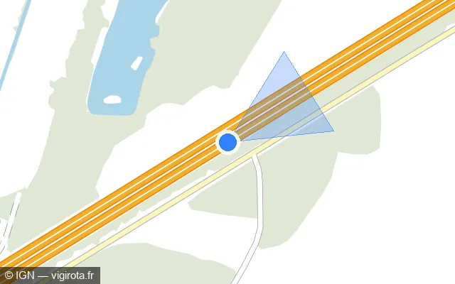 Vue plan de l'emplacement du radar discriminant à Meunet-sur-Vatan sur A 20 / E 09 / L'Occitane
