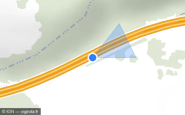 Vue plan de l'emplacement du radar discriminant à L'Hôpital-Saint-Lieffroy sur A 36 / E 60 / La Comtoise