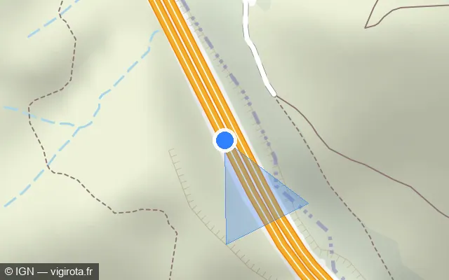 Vue plan de l'emplacement du radar discriminant à Les Adrets-de-l'Estérel sur A 8 / E 80 / La Provençale