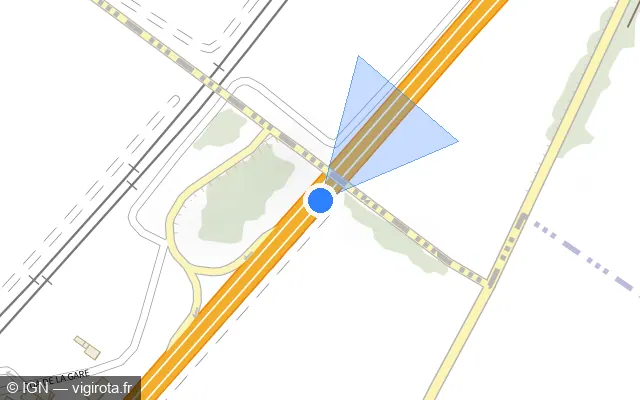Vue plan de l'emplacement du radar discriminant à Osthouse sur D 83