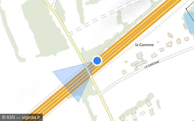 Vue plan de l'emplacement du radar discriminant à Quévert sur N 176 / E 401