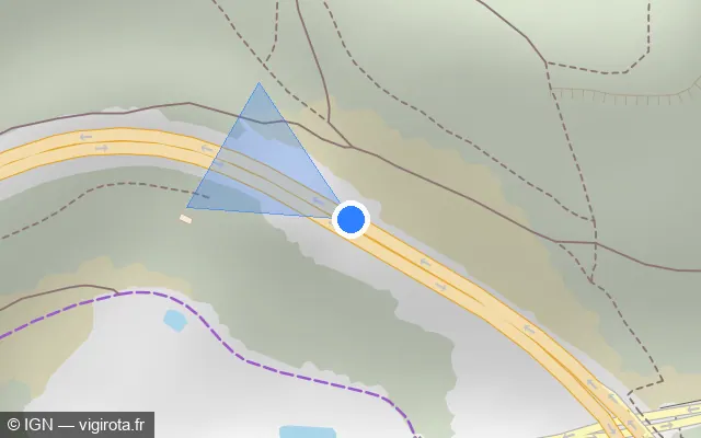 Vue plan de l'emplacement du radar discriminant à Angevillers sur D 14