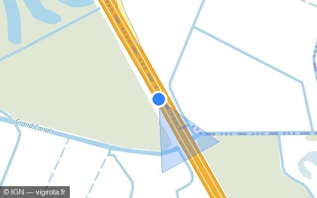 Vue plan de l'emplacement du radar discriminant à Angoulins sur D 137 / E 602
