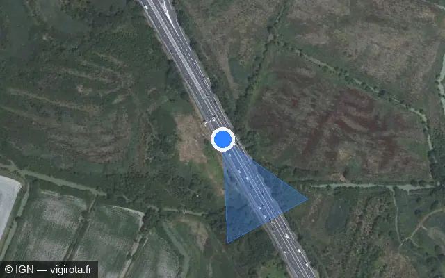 Vue satellite de l'emplacement du radar discriminant à Angoulins sur D 137 / E 602