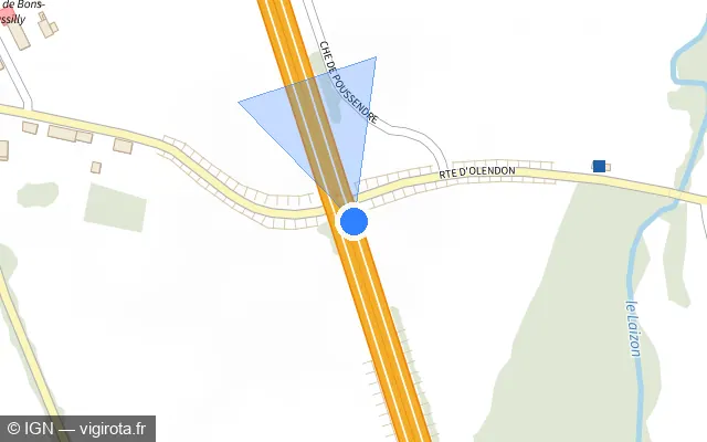 Vue plan de l'emplacement du radar discriminant à Bons-Tassilly sur N 158