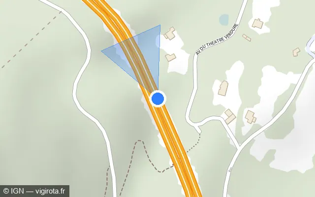 Vue plan de l'emplacement du radar discriminant à Sainte-Marguerite sur N 59