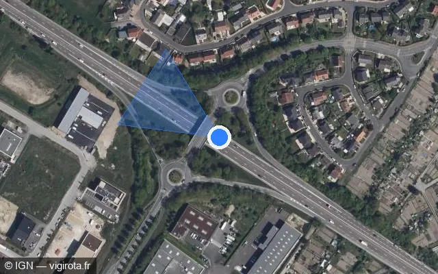 Vue satellite de l'emplacement du radar discriminant à Bétheny sur Boulevard des Tondeurs