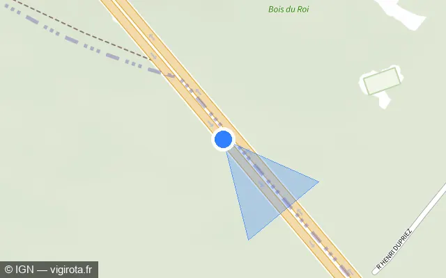 Vue plan de l'emplacement du radar discriminant à Aumont-en-Halatte sur D 1330