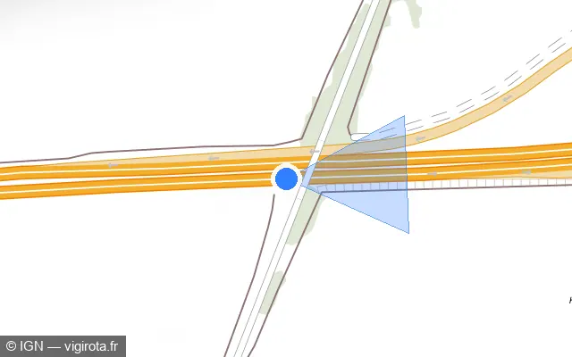 Vue plan de l'emplacement du radar discriminant à Geispolsheim sur M 35 / E 25