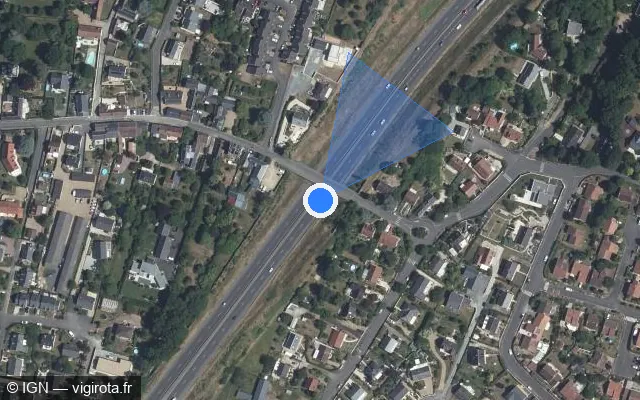 Vue satellite de l'emplacement du radar discriminant à La Riche sur M 37 / Rocade M 37