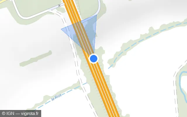 Vue plan de l'emplacement du radar discriminant à Marcoing sur A 26 / E 17 / Autoroute des Anglais