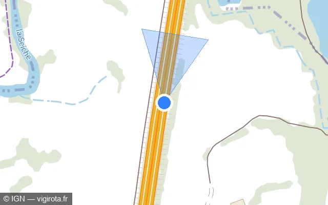 Vue plan de l'emplacement du radar discriminant à Pont-Péan sur N 137 / E 03
