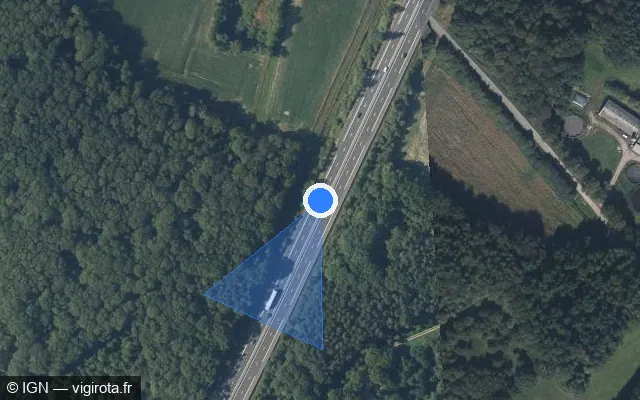 Vue satellite de l'emplacement du radar discriminant à Loutehel sur N 24