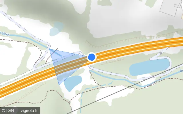 Vue plan de l'emplacement du radar discriminant à Orvault sur A 844 / E 03 / E 60 / Périphérique Extérieur