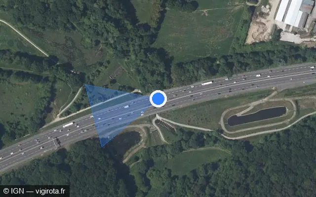 Vue satellite de l'emplacement du radar discriminant à Orvault sur A 844 / E 03 / E 60 / Périphérique Extérieur