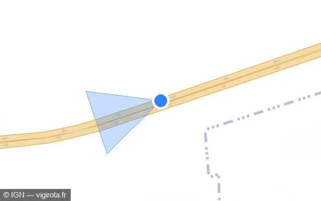 Vue plan de l'emplacement du radar discriminant à Charmentray sur N 3