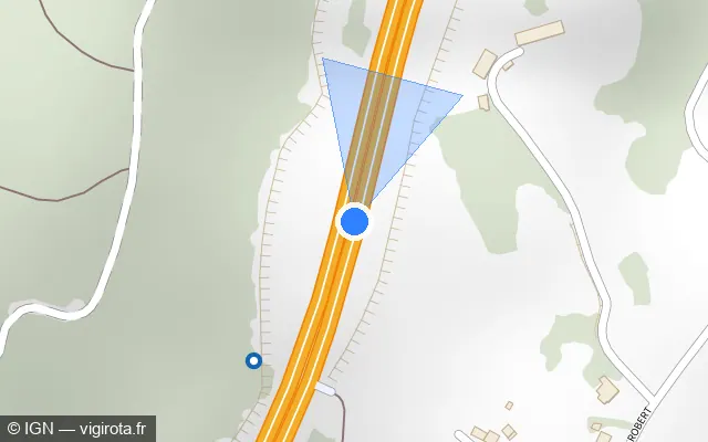 Vue plan de l'emplacement du radar discriminant à Égletons sur A 89 / E 70 / La Transeuropéenne