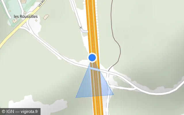Vue plan de l'emplacement du radar discriminant à Saint-Sylvestre sur A 20 / E 09 / L'Occitane