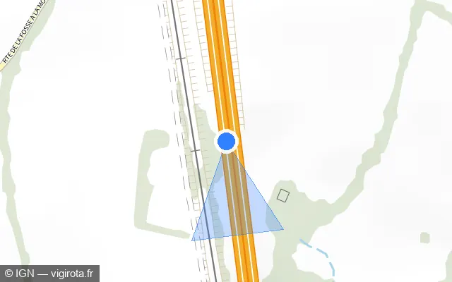 Vue plan de l'emplacement du radar discriminant à Neauphe-sous-Essai sur A 28 / E 402
