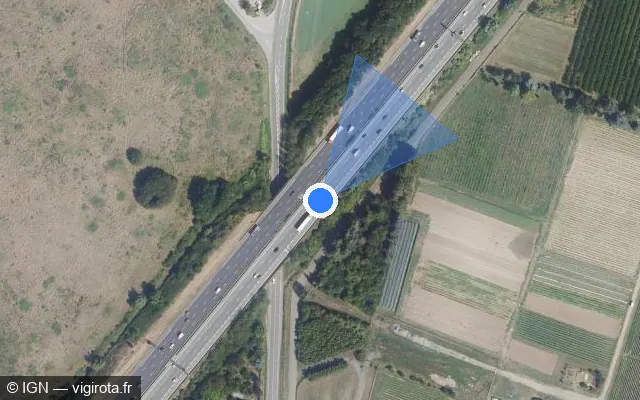 Vue satellite de l'emplacement du radar discriminant à Bailly sur A 12