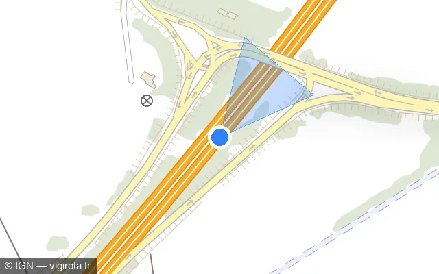 Vue plan de l'emplacement du radar discriminant à Neuville-sur-Escaut sur A 2 / E 19