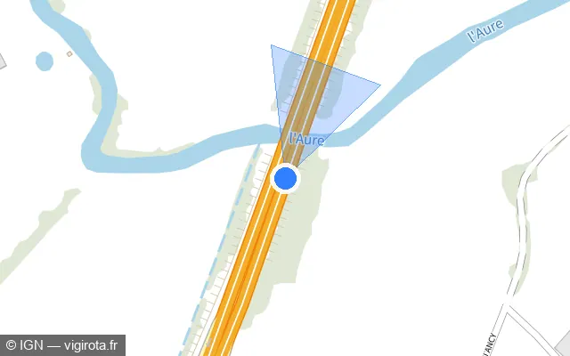Vue plan de l'emplacement du radar discriminant à Osmanville sur N 13 / E 46