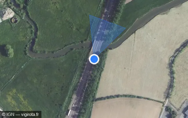 Vue satellite de l'emplacement du radar discriminant à Osmanville sur N 13 / E 46