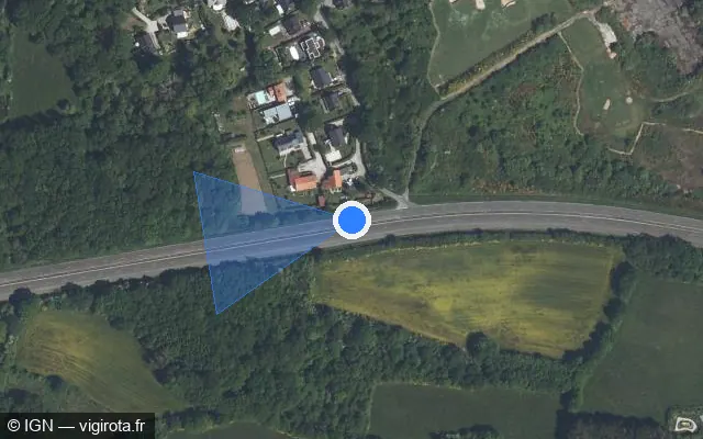 Vue satellite de l'emplacement du radar discriminant à Pornichet sur Boulevard de Saint-Nazaire / D 92