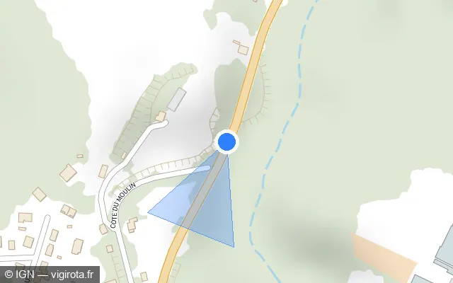 Vue plan de l'emplacement du radar fixe à Boucau sur Avenue Louis de Foix / D 810