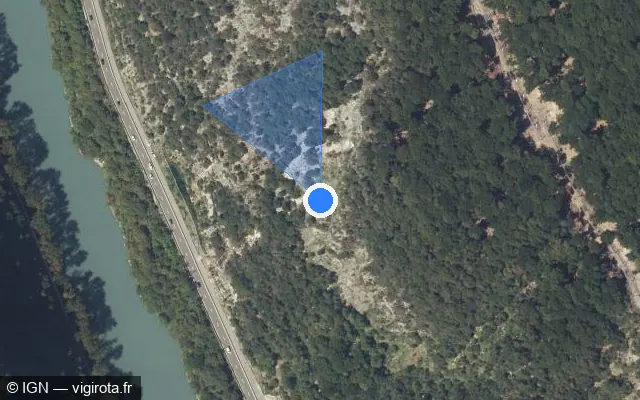 Vue satellite de l'emplacement du radar fixe à Moûtiers sur N 90 / Tunnel de Ponserand