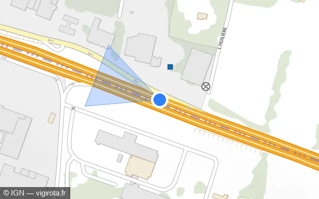 Vue plan de l'emplacement du radar fixe à Brécé sur N 157 / E 50