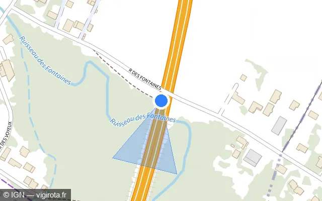 Vue plan de l'emplacement du radar de vitesse moyenne à Isles-sur-Suippe sur N 51 / E 46 / E 420 / L'Ardennaise