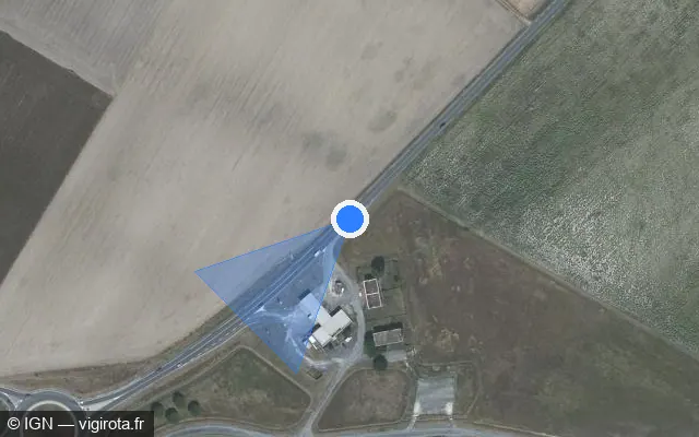 Vue satellite de l'emplacement du radar fixe à Médis sur Route de Royan / N 150