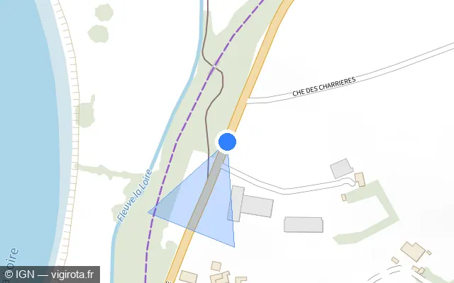 Vue plan de l'emplacement du radar fixe à Saint-Martin-du-Lac sur Route d'Iguerande / D 982