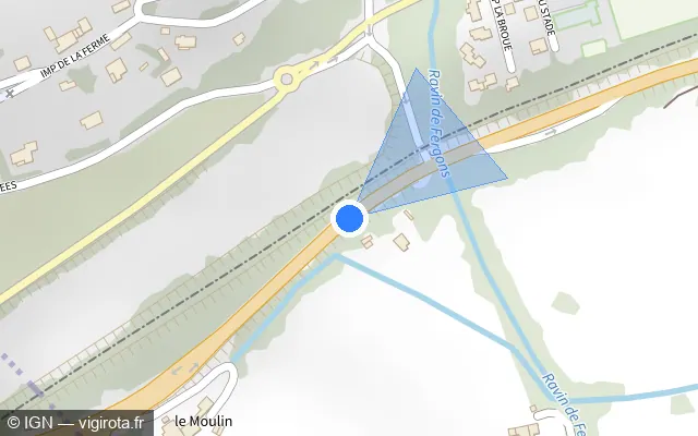 Vue plan de l'emplacement du radar fixe à Mallemoisson sur N 85
