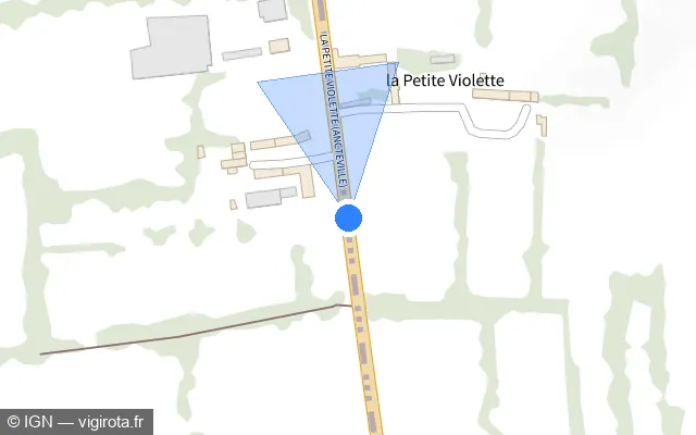 Vue plan de l'emplacement du radar fixe à Brainville sur D 2